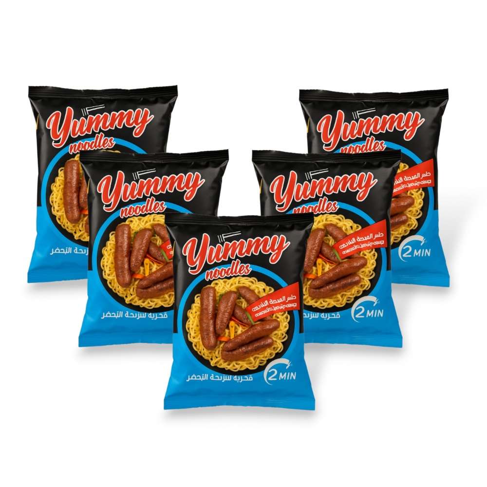 Sopa instantánea sabor a salchicha Yummy Noodles (5 x 70 g / 2. 46 oz)