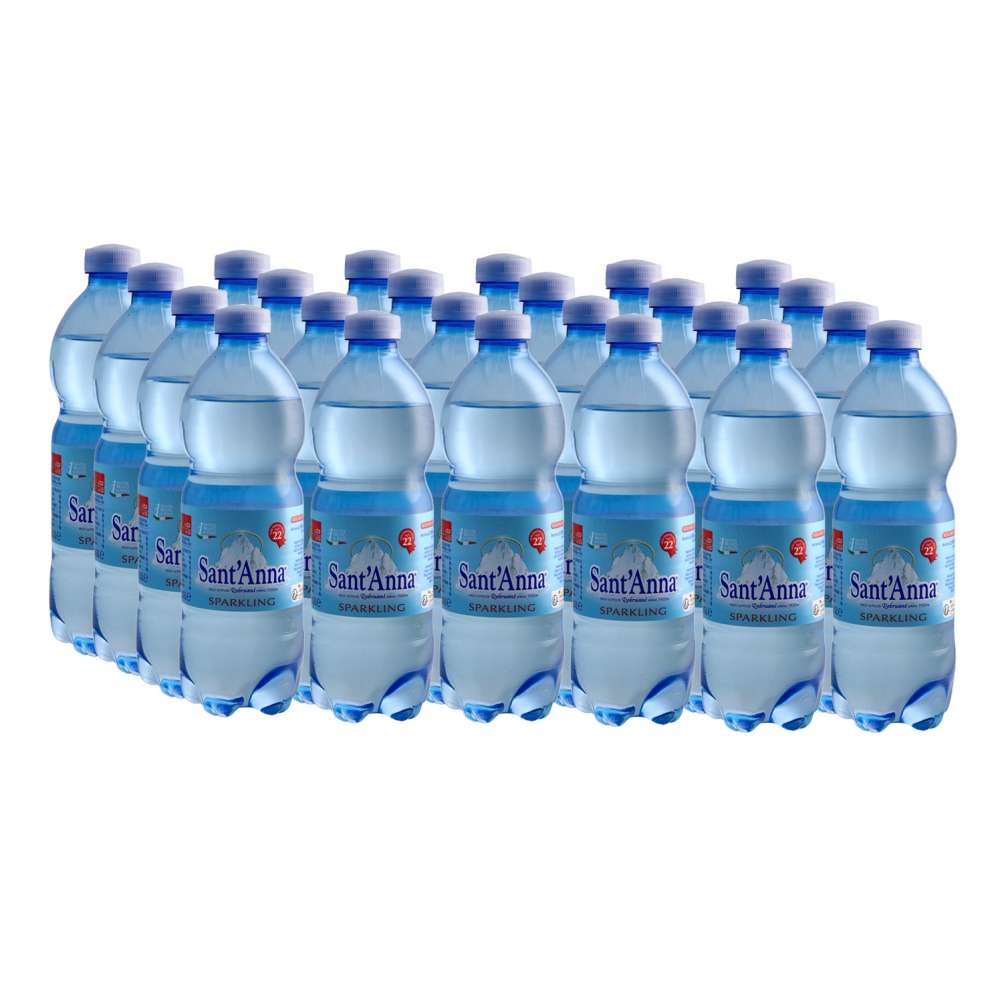 Agua mineral natural con gas Sant'Anna ( 24 x 500 ml)