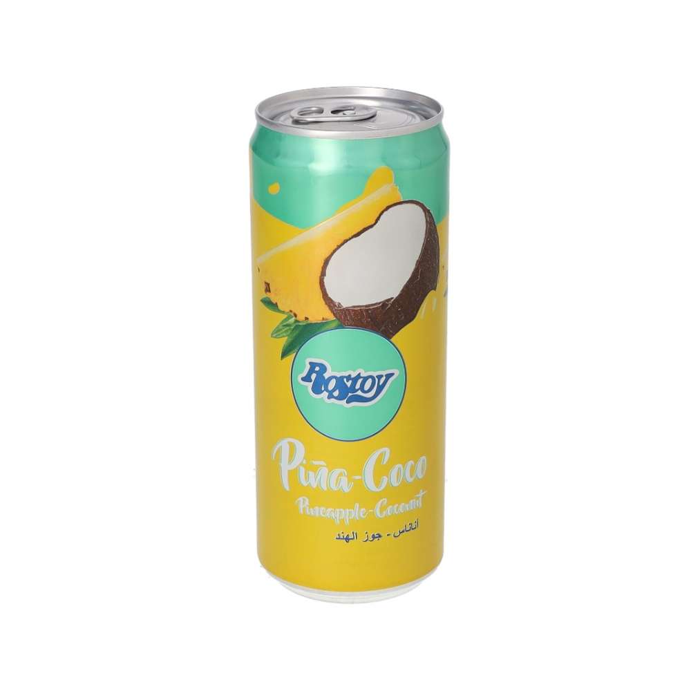Bebida de zumo de frutas piña y coco con edulcorante Rostoy (330 ml)