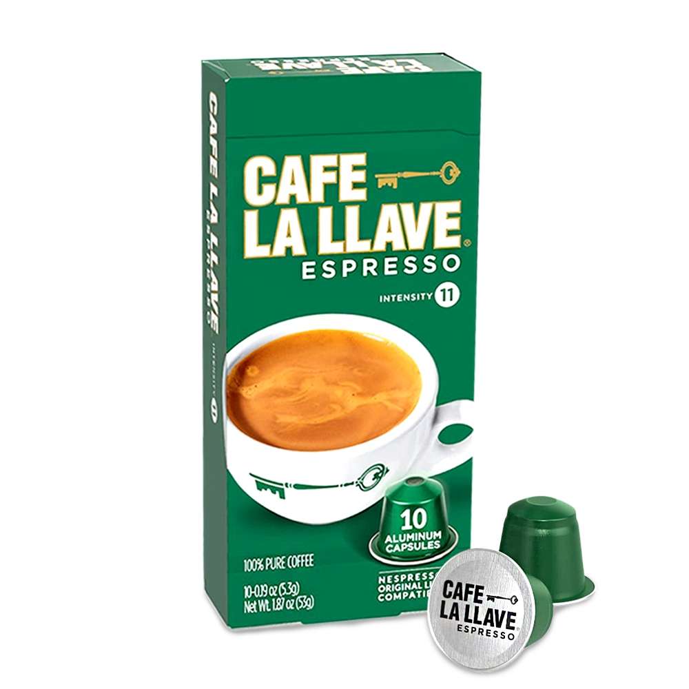 Café espresso en cápsulas, tostado oscuro La Llave (10 x 5. 3 g)